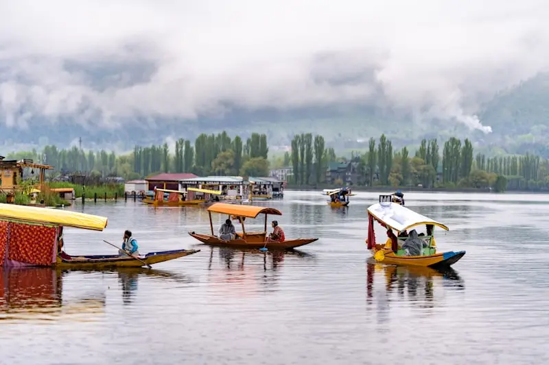 Kashmir Dal Lake shikaras