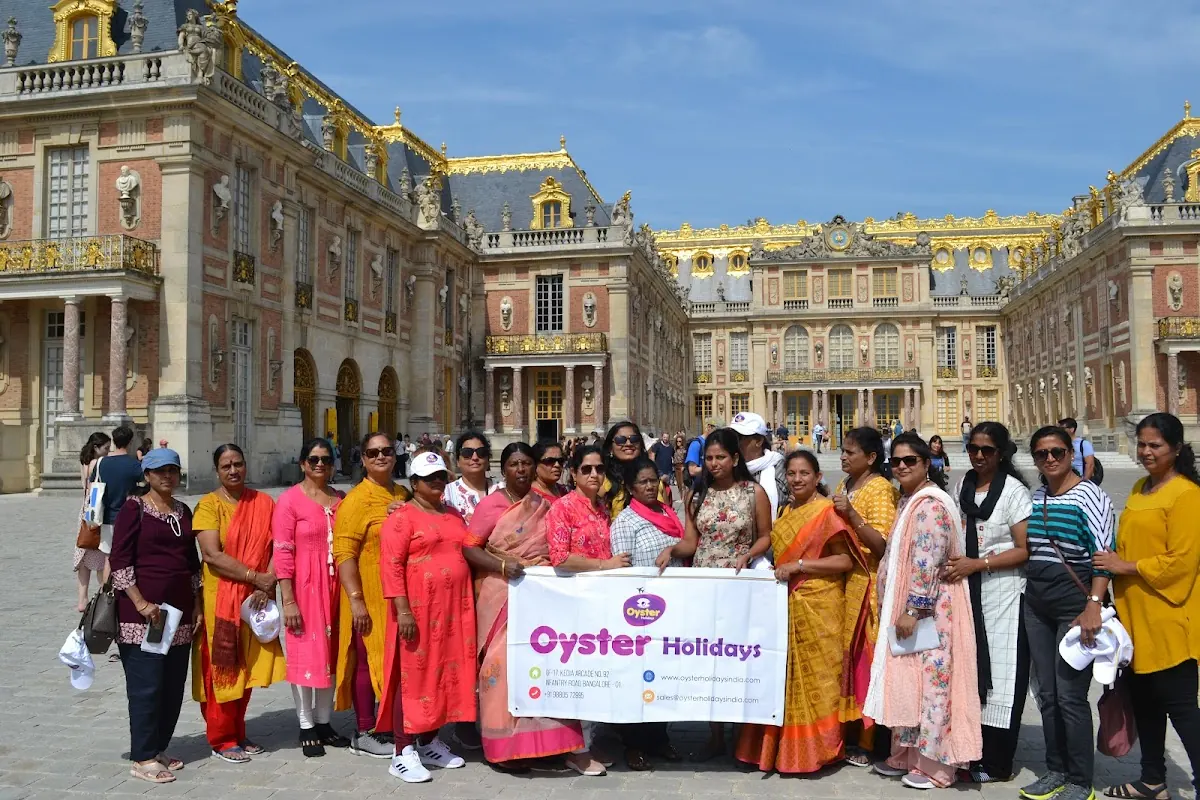 Oyster Holidays group at a grand European palace