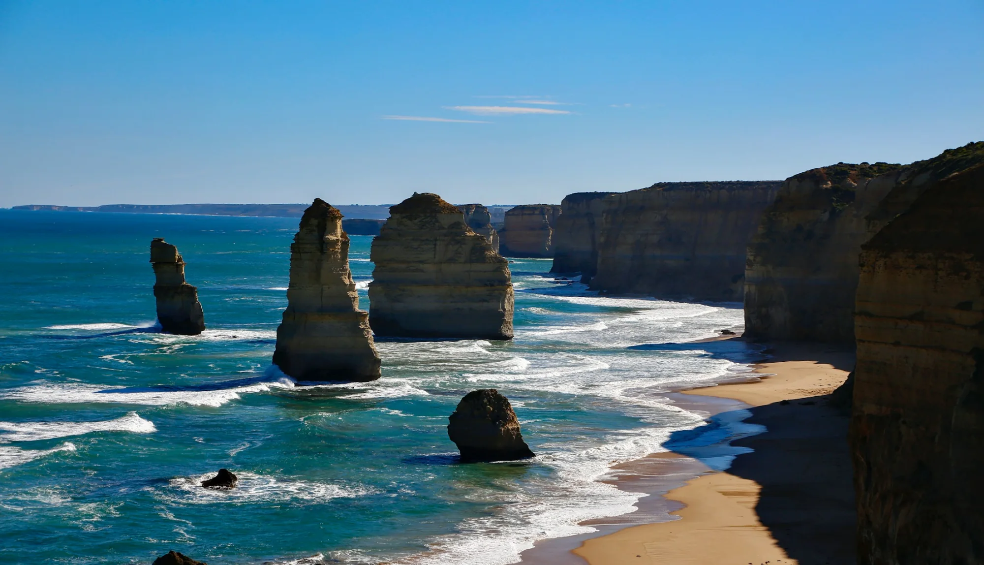 Cliffs and ocean along the Great Ocean Road, Australia
