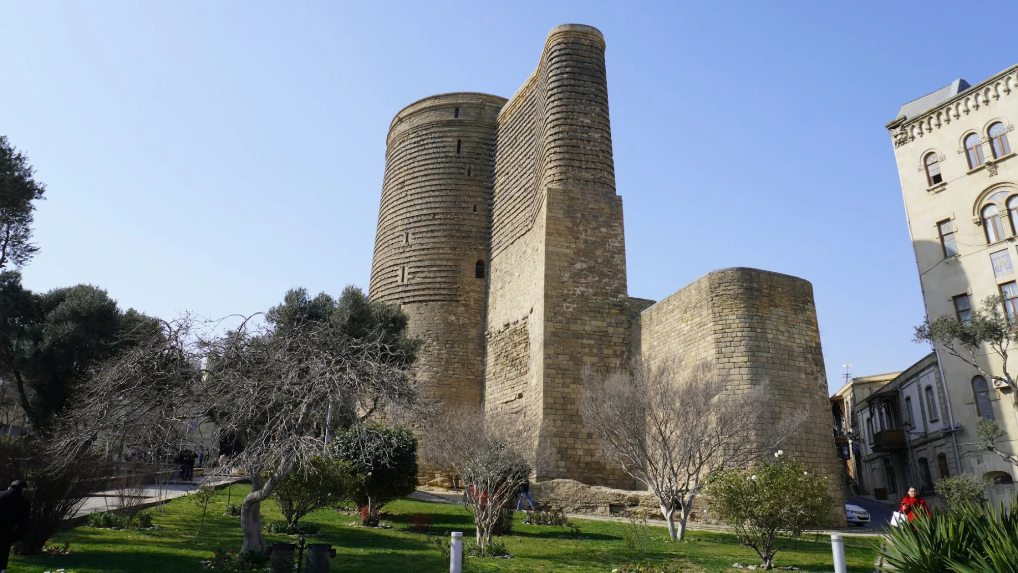 The Maiden Tower in the old city of Baku, Azerbaijan