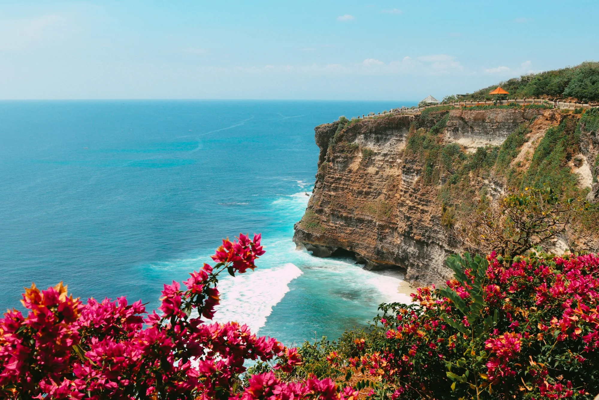 The clifftop coastline near Uluwatu in Bali