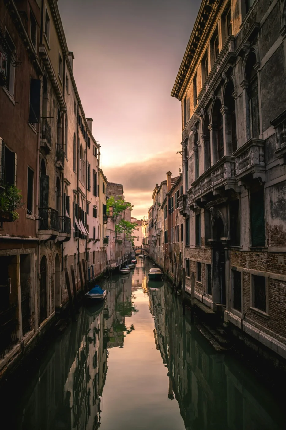 A quiet canal in Venice, Italy