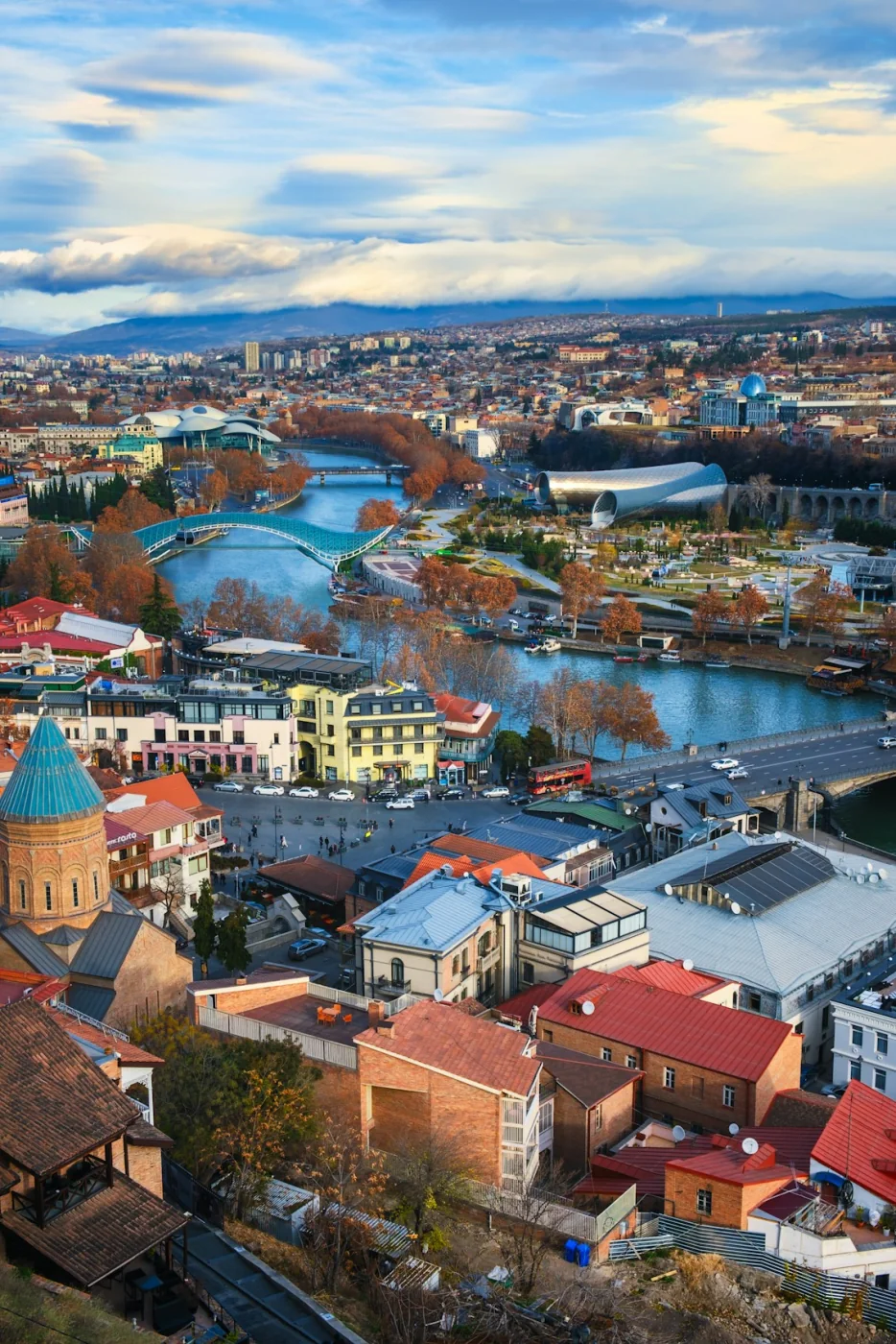 The colourful rooftops of old Tbilisi, Georgia