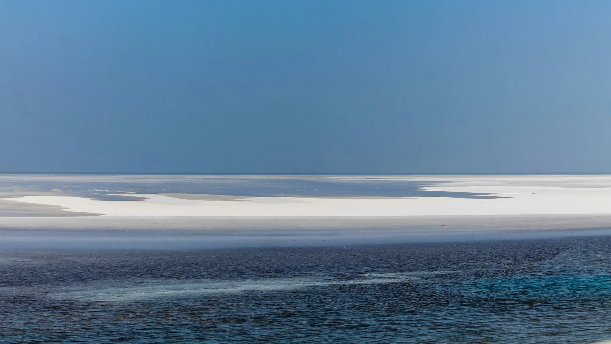 The vast white salt flats of the Great Rann of Kutch, Gujarat