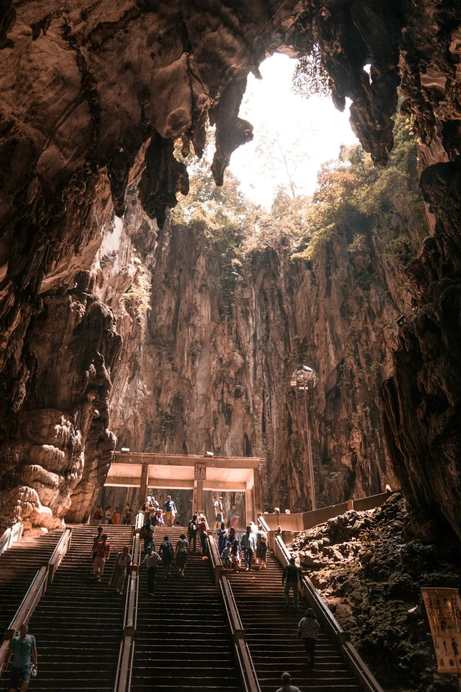 The colourful stairway leading into Batu Caves, Malaysia