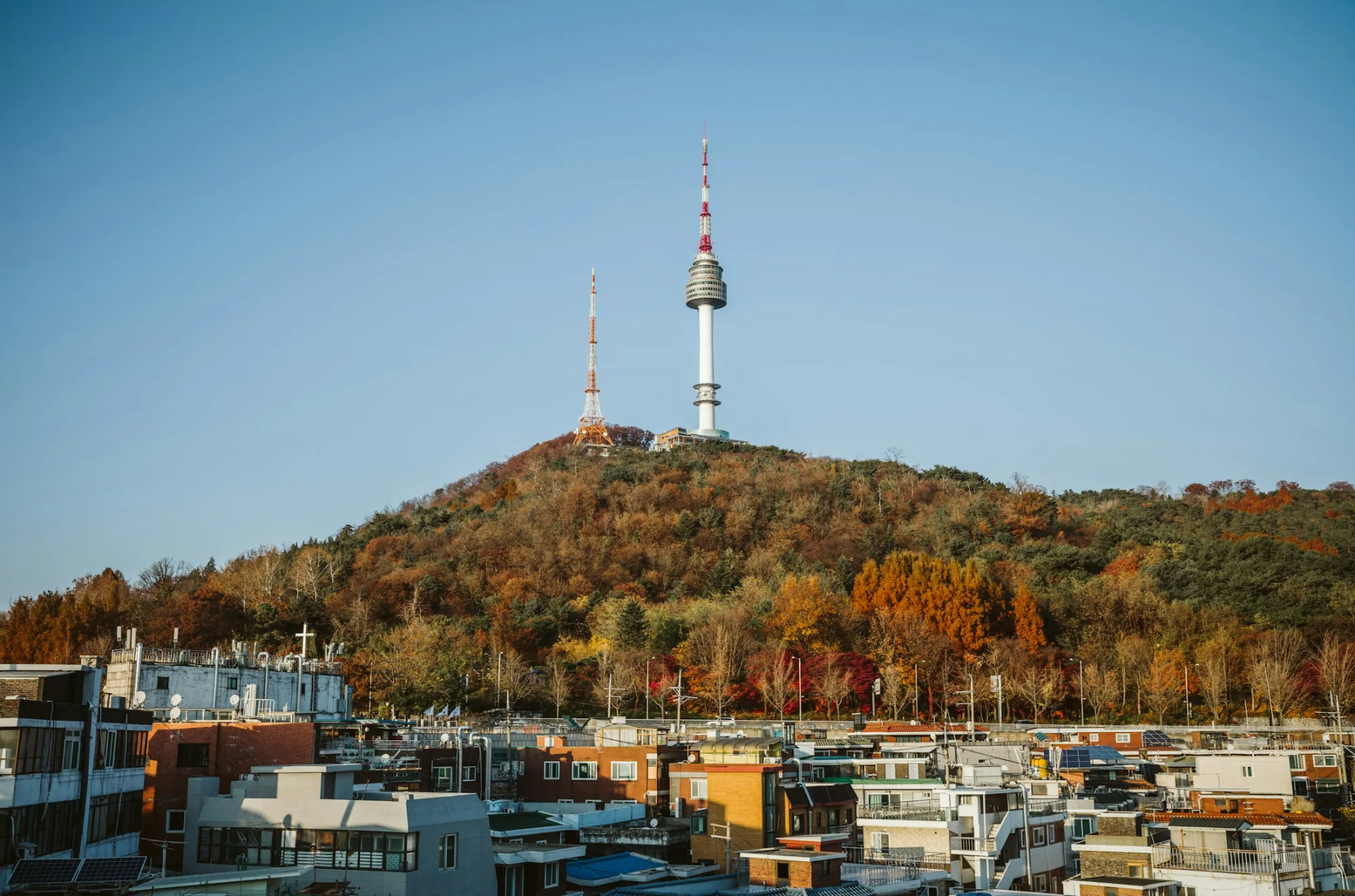 The N Seoul Tower on Namsan hill above Seoul, South Korea