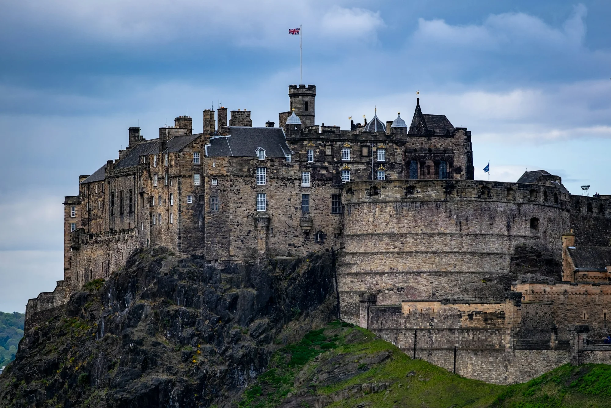 Edinburgh Castle on its rock in Scotland